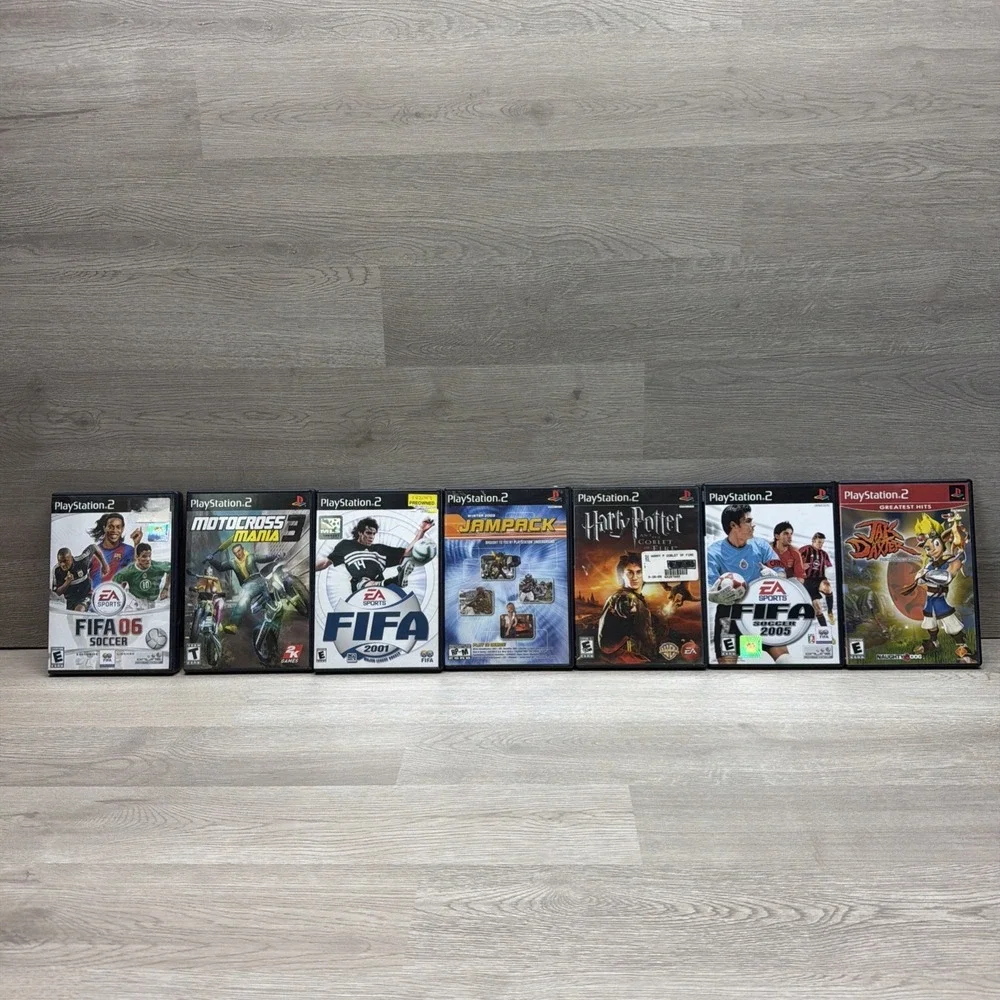 PlayStation 2 Lot Of 7 Games FIFA Motocross Harry Potter Jam Pack All Complete